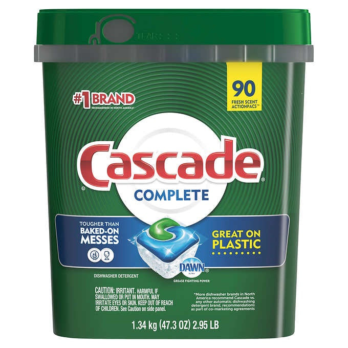 Cascade Dishwasher Tabs, Complete,  Fresh Scent, 90 Carton