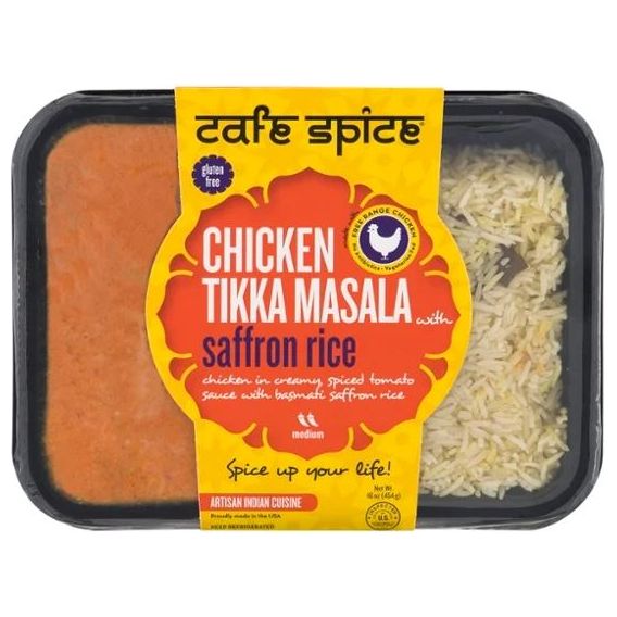 Cafe Spice Entree, Chicken Tikka Masala & Rice, 16 oz