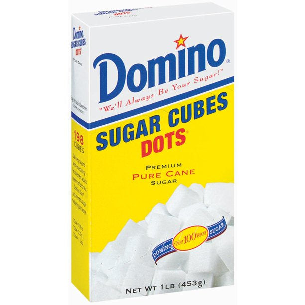 Domino Sugar Cubes Dots, Pure Cane Sugar, 126 cubes,1 lb