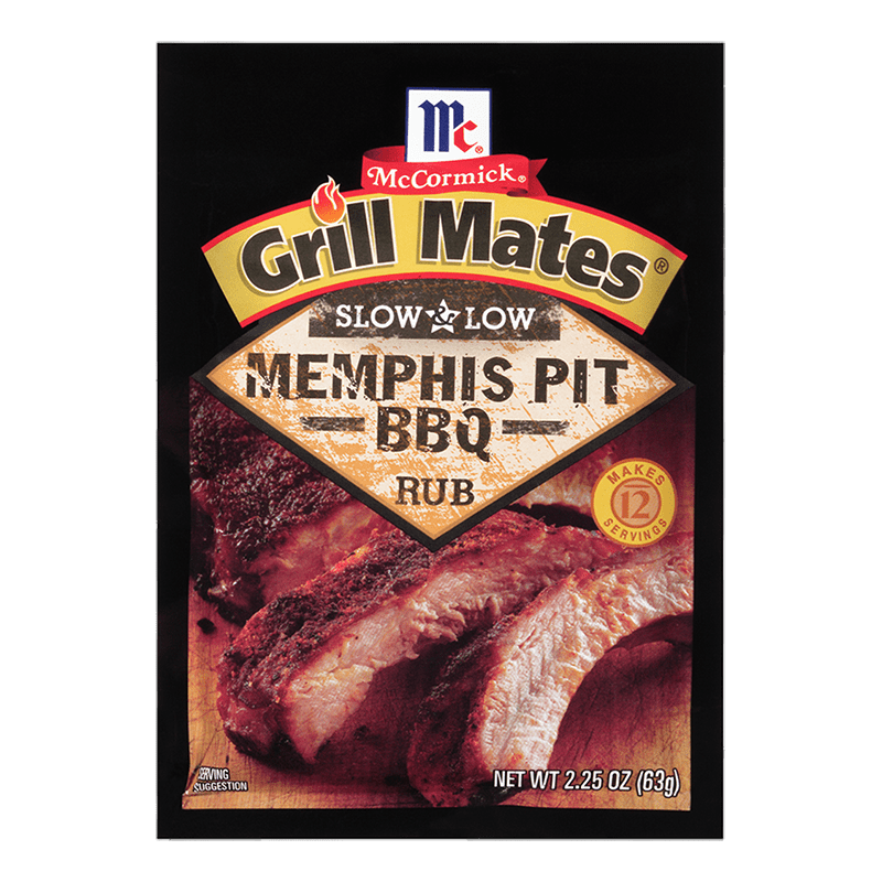 McCormick Grill Mates Rub, Slow & Low Memphis Pit BBQ, 2.25oz