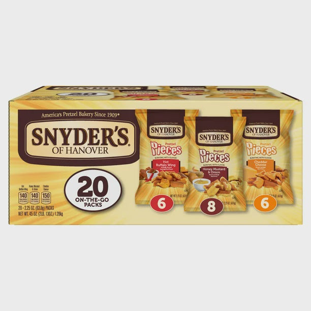 Snyder's of Hanover Pretzel Pieces, Variety Pack 20ct - Business