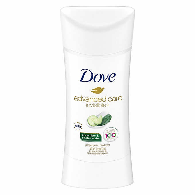 Dove Deodorant, Ladies, Advanced, Antiperspirant, Cucumber & Cactus Water 2.6oz