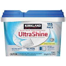 Kirkland Dishwasher Tabs, Platinum Ultra Shine 115 ct (New)