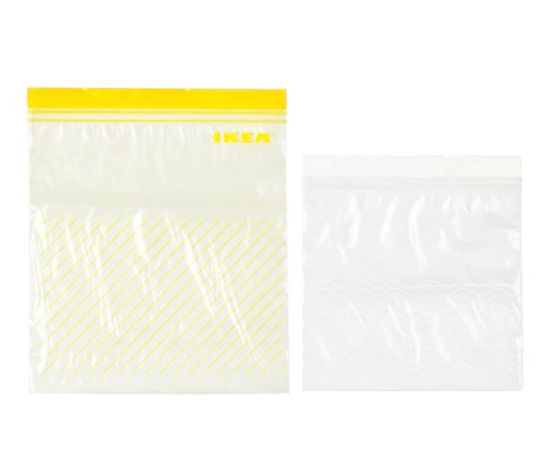 IKEA Istad Storage Bags, 25 x 3qt & 25 x 1qt