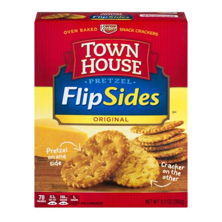 Keebler Town House Crackers, Flip Sides Original, 9.2 oz