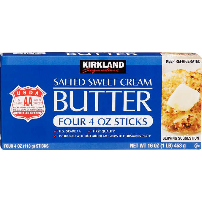 Kirkland Butter, Salted Sweet Cream, 1 lb