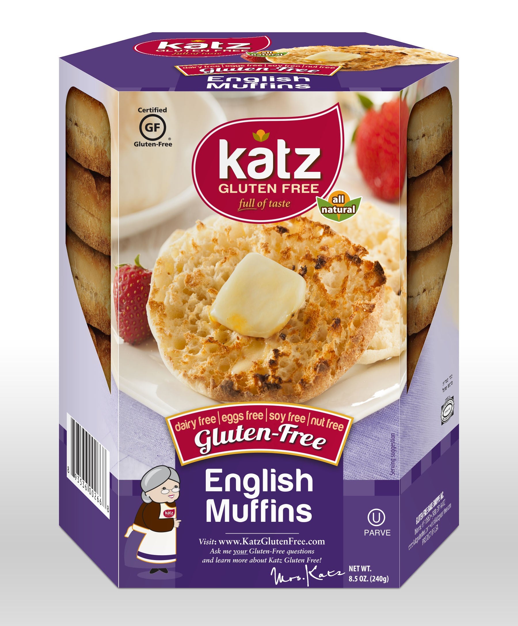 Katz GF English Muffins, 6 ct