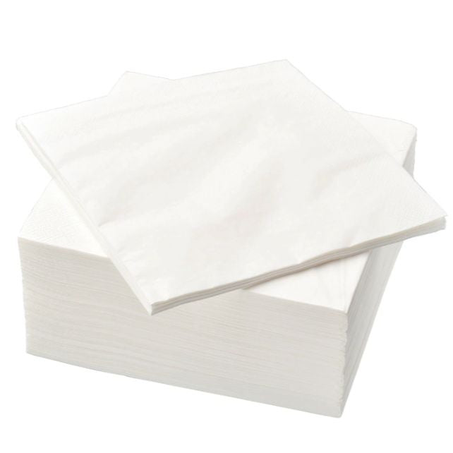 IKEA Fantastisk Napkins, 15.75 sq., White, 100ct