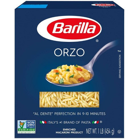 Barilla Dried Pasta, Orzo, 1 lb