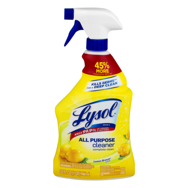 Lysol Cleaner, All Purpose,  Lemon Breeze, 32 Fl Oz