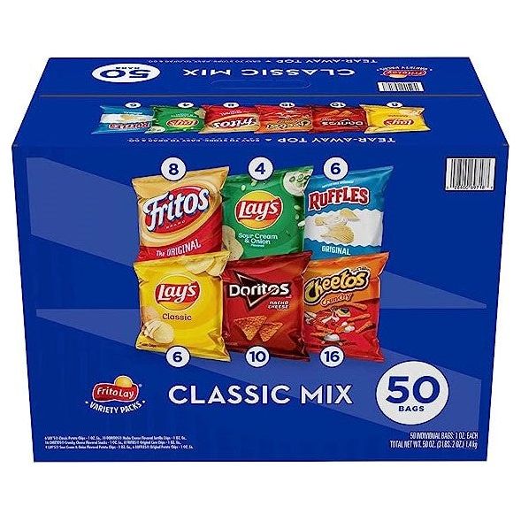 Frito Lay Classics, Variety Pack, Box 50ct - Business