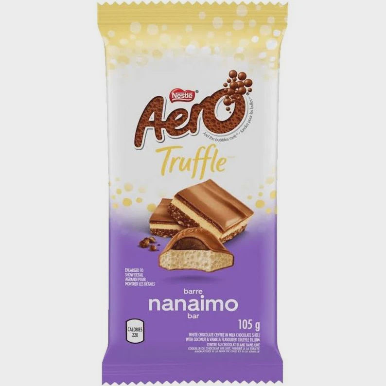 Nestle Chocolate Bar, Aero Truffle Nanaimo Bar, 105g