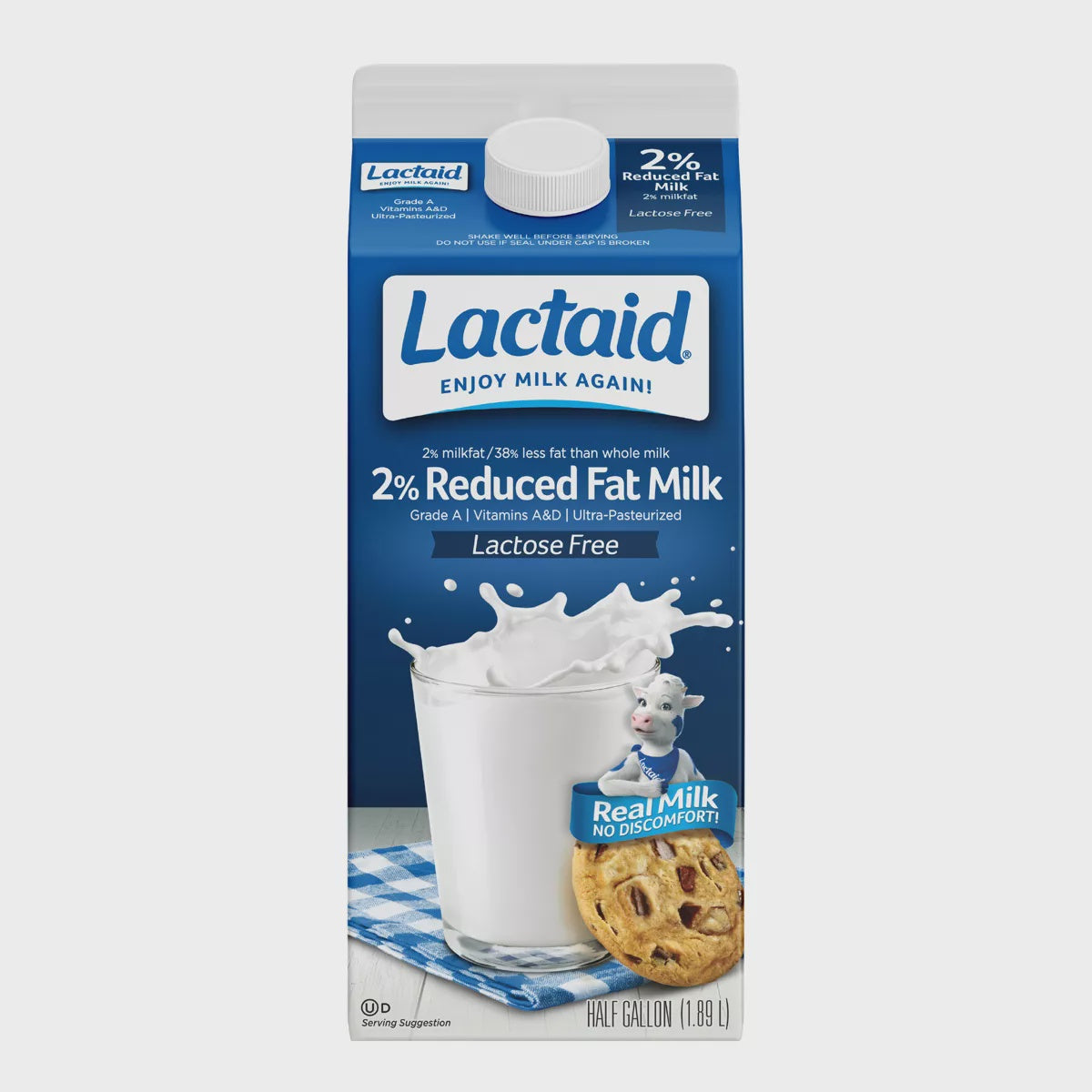 Lactaid Milk, Lactose Free 2%, 1/2 Gallon