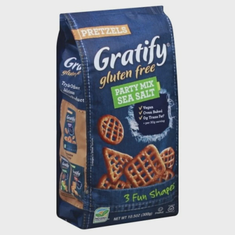 Gratify Gluten Free Pretzel Party Mix Sea Salt, 10.5 Oz.