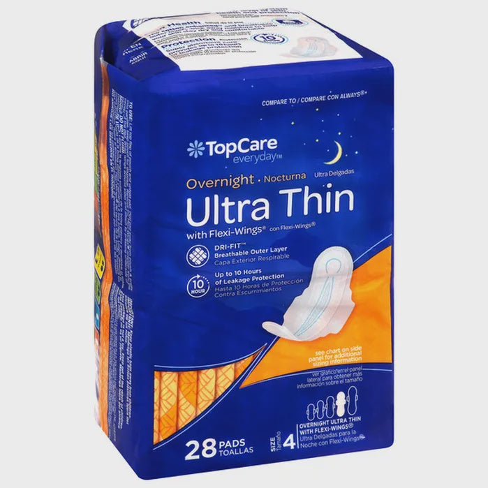 Topcare Pads, Size 4, Ultra thin with Wings 28ct