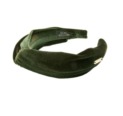 Ruby Willow Luna Twist Band - Olive Velvet - RW357