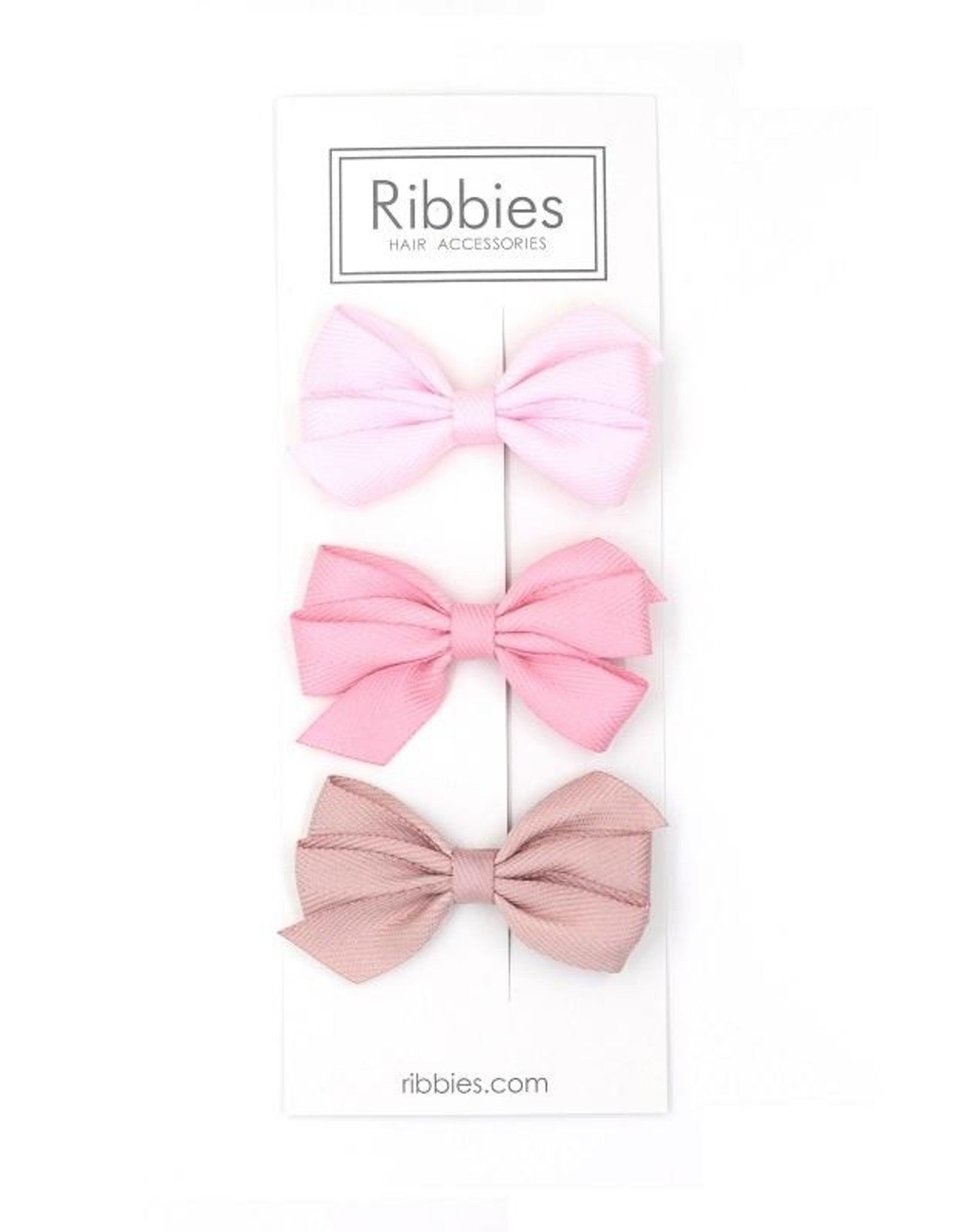 Ribbies Set of 3 Medium Triple Sparkly Bows - Pastel