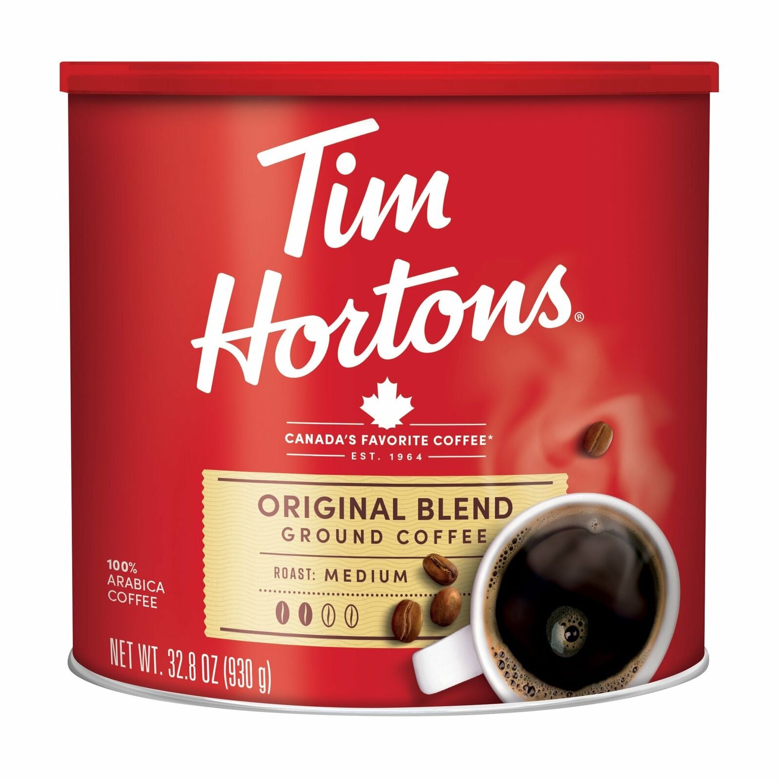 Tim Hortons Original Blend Ground Coffee, Medium Roast, 30oz