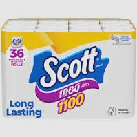 Scott Toilet Tissue, 1100 sheet roll, 36ct