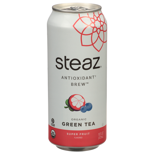 Steaz Iced  Green Tea, Superfruit, Organic, 16 fl oz